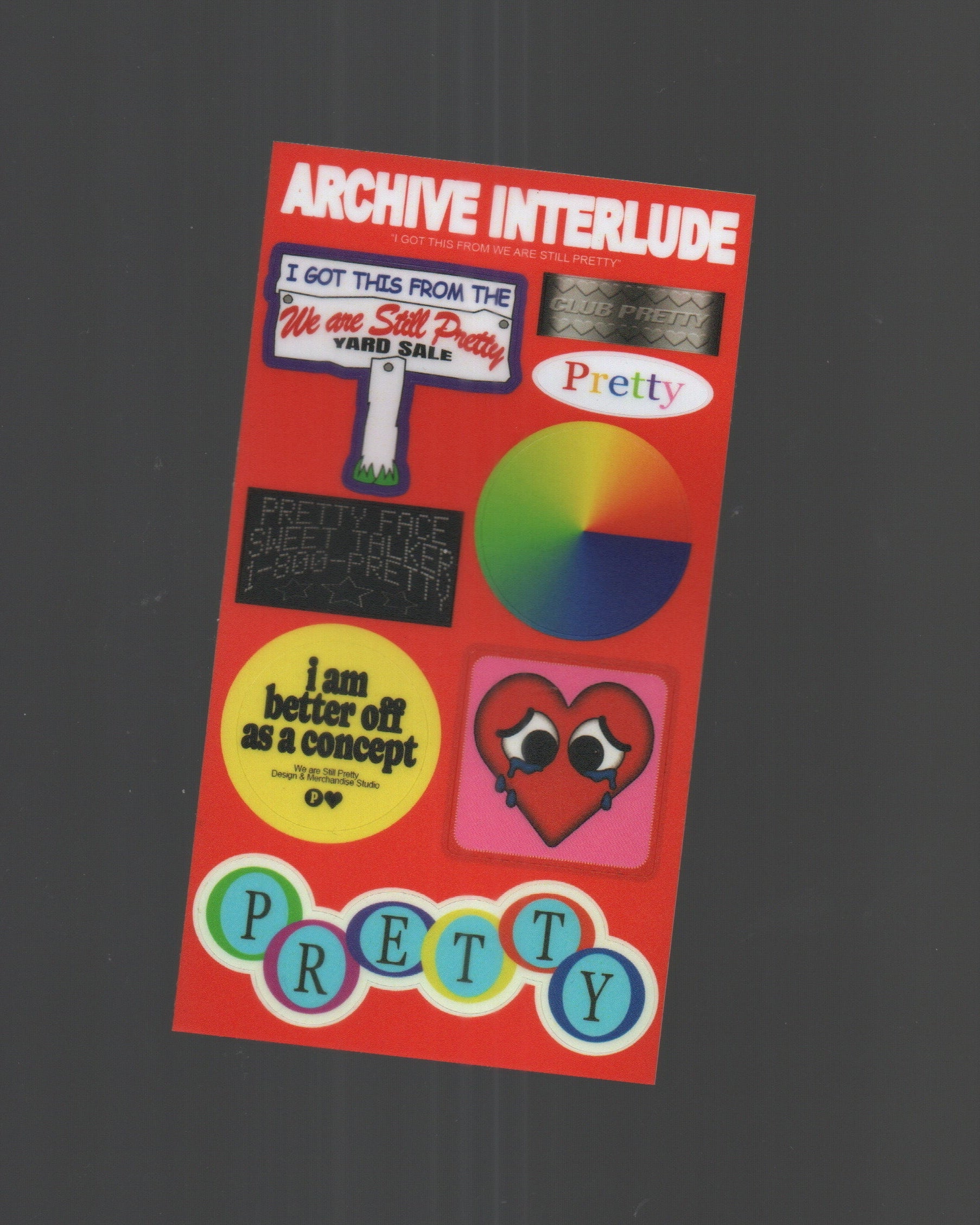 archive interlude sticker sheet